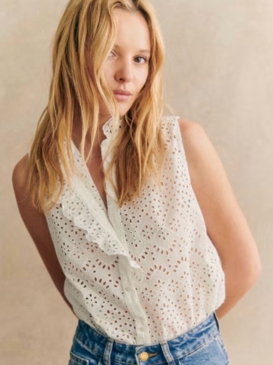 Sezane Tops - CHEMISE CELINSA ECRU